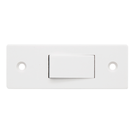 Caradok 1G Architrave Switch c/w Pattress Squared Edge - Caradok - The Classics - White Plastic