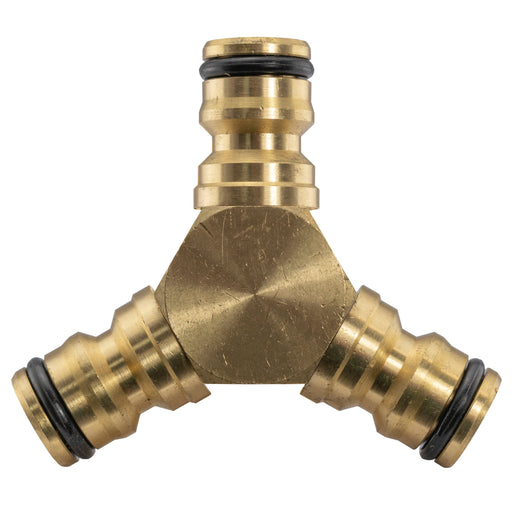 3 Way Male Snap-On Connector Brass - Home & Garden > Lawn & Garden Garden watering