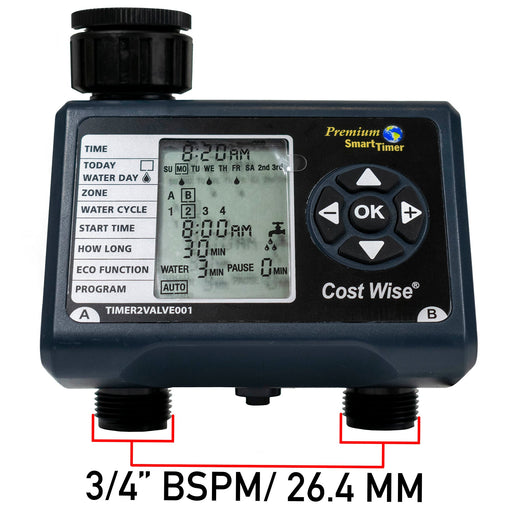 Cost Wise Double Outlet Water Timer - Home & Garden > Lawn & Garden > Watering & Irrigation > Sprinkler Accessories > Sprinkler Controls Garden watering