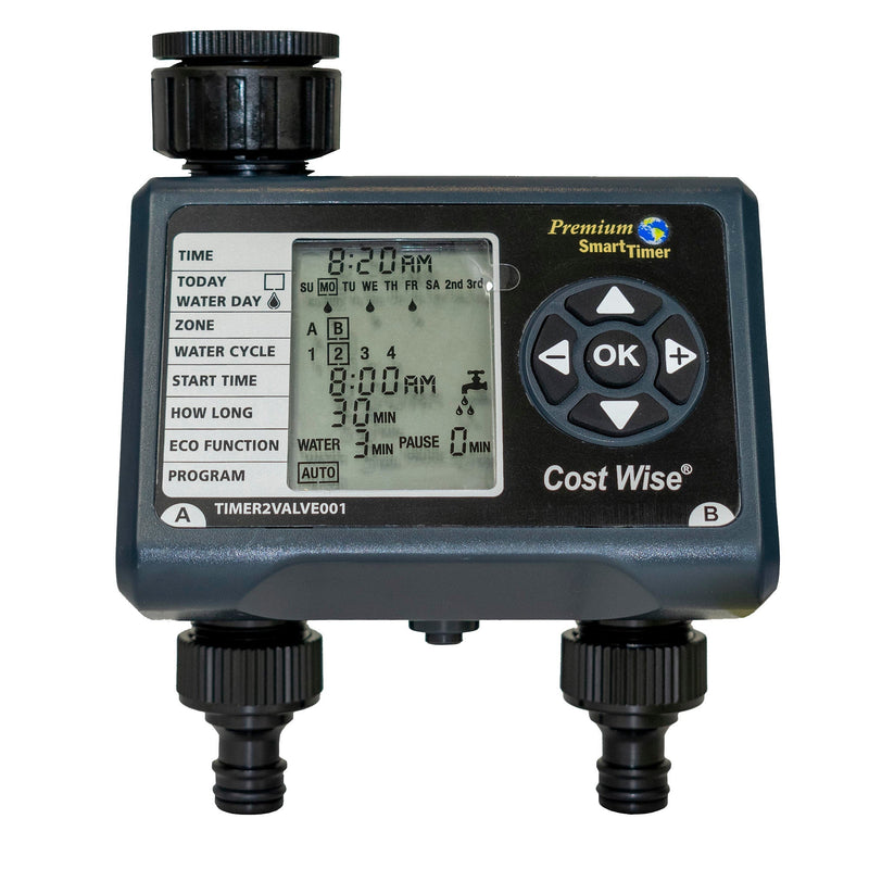 Cost Wise Double Outlet Water Timer - Home & Garden > Lawn & Garden > Watering & Irrigation > Sprinkler Accessories > Sprinkler Controls Garden watering