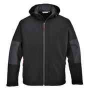 Portwest TK53 Hooded Water Resistant Softshell Jacket (3L) - SOFTSHELL JACKETS