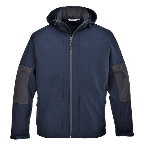 Portwest TK53 Hooded Water Resistant Softshell Jacket (3L) - SOFTSHELL JACKETS