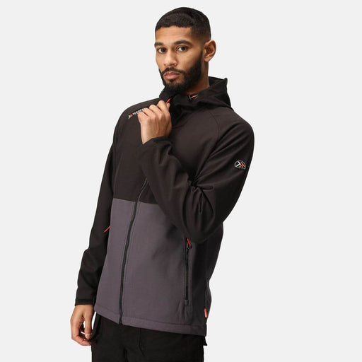 Regatta TRA707 Tactical Surrender Softshell Jacket Iron/Black 3XL - Apparel & Accessories > Clothing > Outerwear > Coats & Jackets > Windbreakers SALE JACKETS