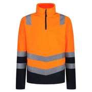 Regatta TRF660 Pro Hi-Vis Half Zip Fleece Top - HI-VIS SWEATSHIRTS & HOODIES