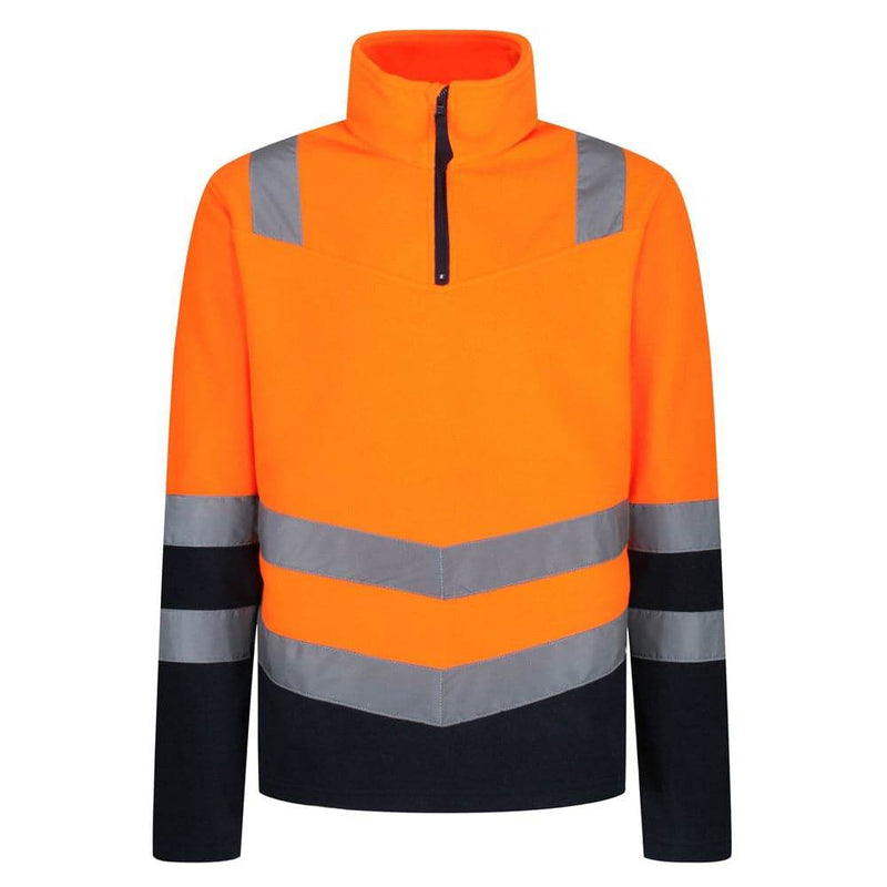 Regatta TRF660 Pro Hi-Vis Half Zip Fleece Top - HI-VIS SWEATSHIRTS & HOODIES