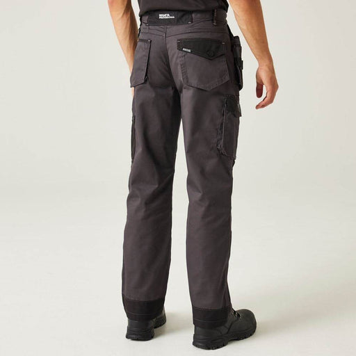Regatta TRJ387 Incursion Holster Pocket Trousers Iron / 30" Waist / Short Leg - KNEE PAD TROUSERS