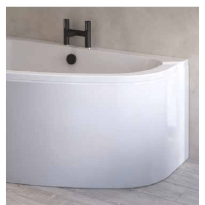 Orlah Acrylic Offset Corner Bath Front And End Panel - Bathrooms