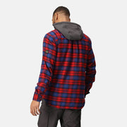 Regatta TRS205 Hooded Shirt Jacket Classic Red Check, Small - SALE JACKETS