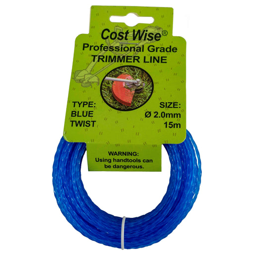 Strimmer Line Blue Twist 2.0mm x 15m - Home & Garden > Lawn & Garden > Outdoor Power Equipment Accessories > Weed Trimmer Accessories > Weed Trimmer Blades & Spools > Weed Trimmer Spools Garden tools & Accesories
