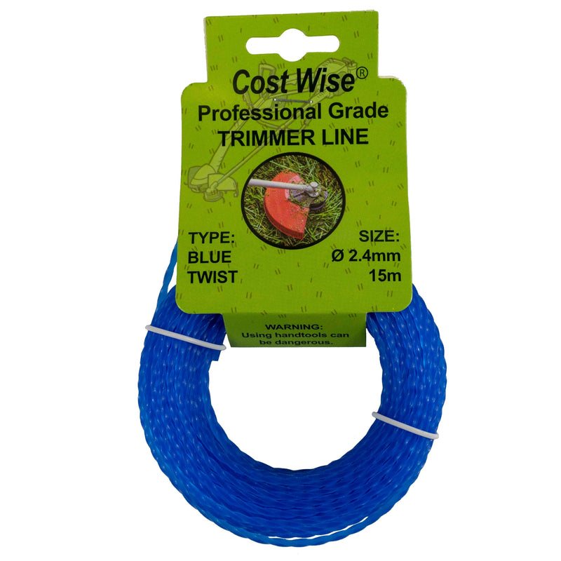 Strimmer Line Blue Twist 2.4mm x 15m - Home & Garden > Lawn & Garden > Outdoor Power Equipment Accessories > Weed Trimmer Accessories > Weed Trimmer Blades & Spools > Weed Trimmer Spools Garden tools & Accesories