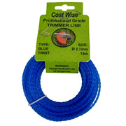 Strimmer Line Blue Twist 2.7mm x 15m - Home & Garden > Lawn & Garden > Outdoor Power Equipment Accessories > Weed Trimmer Accessories > Weed Trimmer Blades & Spools > Weed Trimmer Spools Garden tools & Accesories