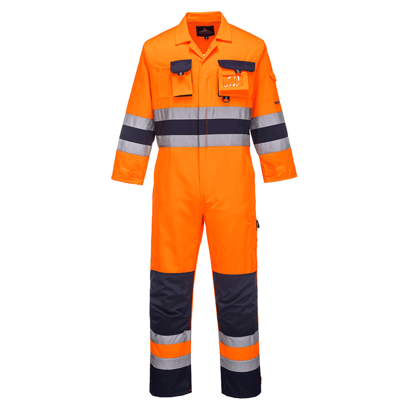 Portwest TX55 Nantes Hi-Vis Contrast Work Coverall - HI-VIS OVERALLS
