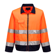 Portwest TX70 Madrid Hi-Vis Contrast Bomber Jacket - HI-VIS JACKETS & COATS