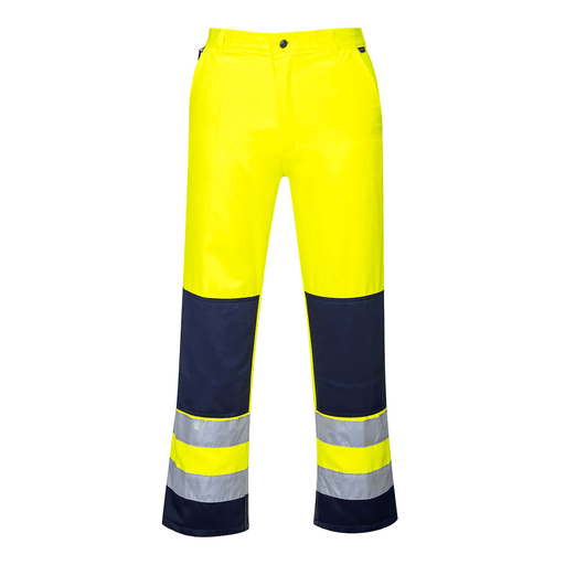 Portwest TX71 Seville Hi-Vis Contrast Work Trousers - HI-VIS TROUSERS