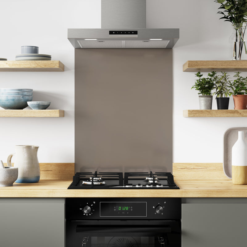 Bushboard Alloy Terra Grey Aluminium Feature Kitchen Splashback