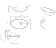 Tessa 564x323mm 0TH Resin Washbowl -