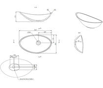 Tessa 564x323mm 0TH Resin Washbowl -