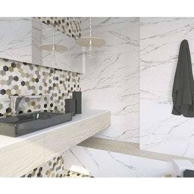 Thalasssa White Marble Effect (6 per Box) - Tiles