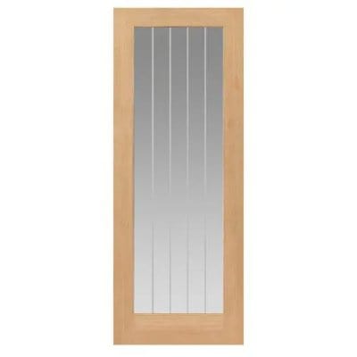 Cottage Thames Oak 1 Light Panel Glazed Internal Door - All Sizes -