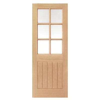 Cottage Thames Oak 6 Light Glazed Internal Door - All Sizes -