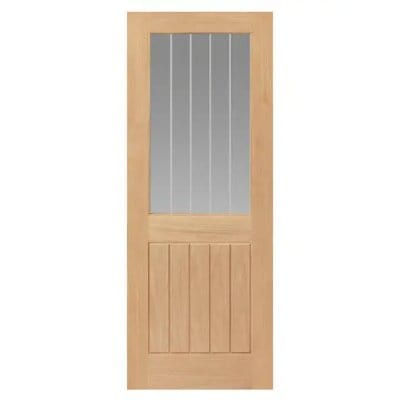 Cottage Thames Oak 1/2 Light Glazed Internal Door - All Sizes -