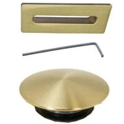 Brass-colored door handle and lock mechanism on a white background