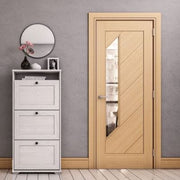 Torino Oak Prefinished Glazed Internal Door - All Sizes -