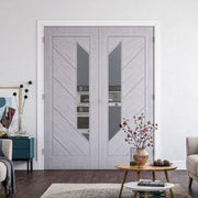 Torino Ash Light Grey Glazed Internal Door - All Sizes -