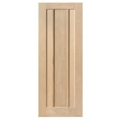 Wooden door with a simple design on a white background