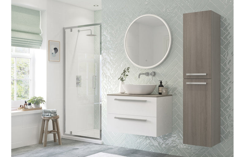 Troy Pivot Door - Chrome -