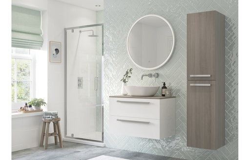 Troy Pivot Door - Chrome -