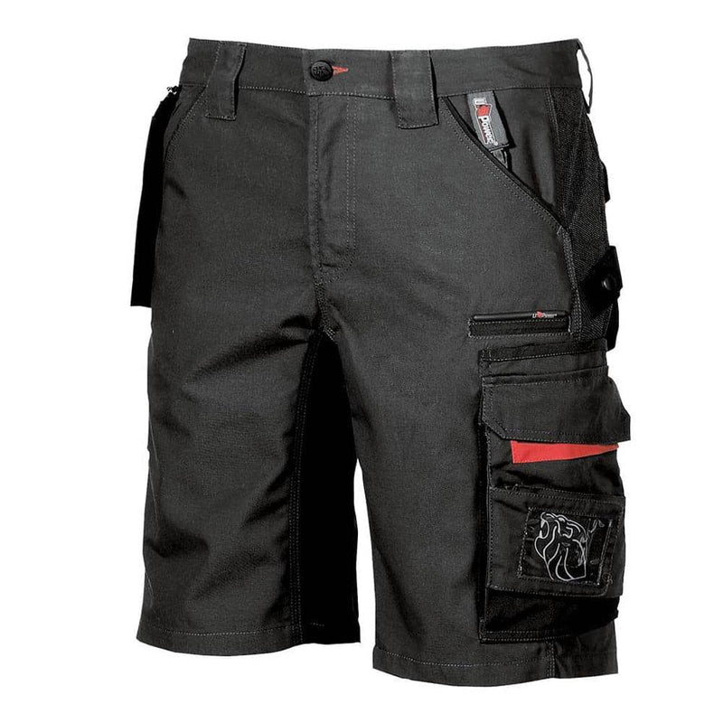 U-Power Start Cargo Combat Work Shorts - Detachable pocket Black Carbon, 38" Waist 33" Leg-EU 54 - Apparel & Accessories > Clothing > Shorts > Cargo Shorts SALE SHORTS