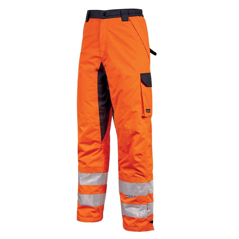 U-Power Subu Waterproof Hi-Vis Cargo Combat Trouser Orange Fluorescent Large - Apparel & Accessories > Clothing > Pants > Cargo Pants SALE HI-VIS TROUSERS