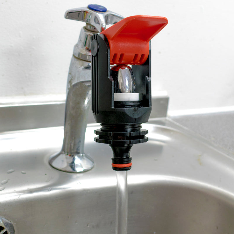 Kitchen Tap Adaptor "Non Branded" Red - Home & Garden Garden watering