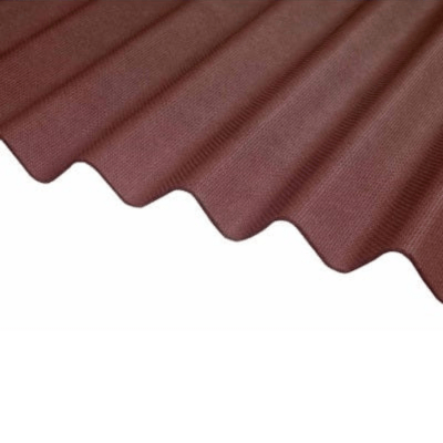 Corrugated Bitumen Roof Sheet Red 1m x 837mm x 2.2mm