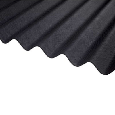 Corrugated Bitumen Roof Sheet Black 2m x 930mm x 2.2mm