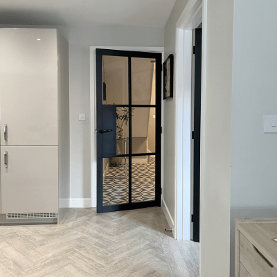 Civic Black Pre-Finished Glazed Internal Door - All Sizes - Doors