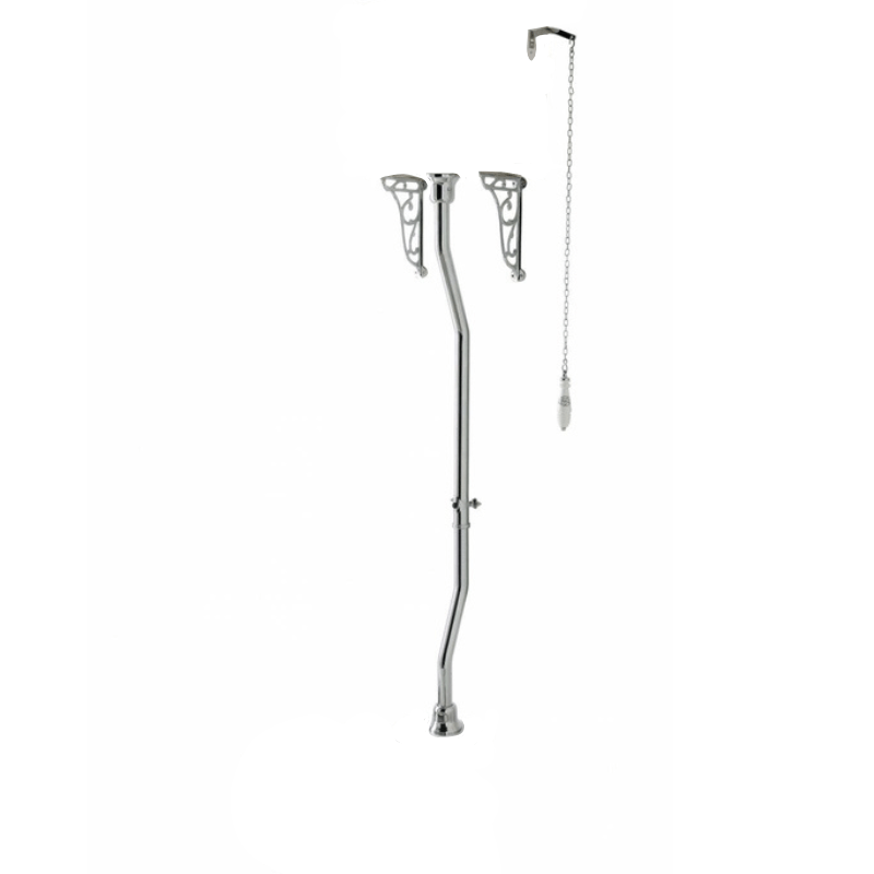 Victrion High Level Cistern Flush Pipe Kit Chrome - Bathrooms