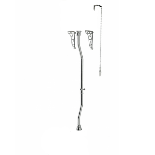 Victrion High Level Cistern Flush Pipe Kit Chrome - Bathrooms