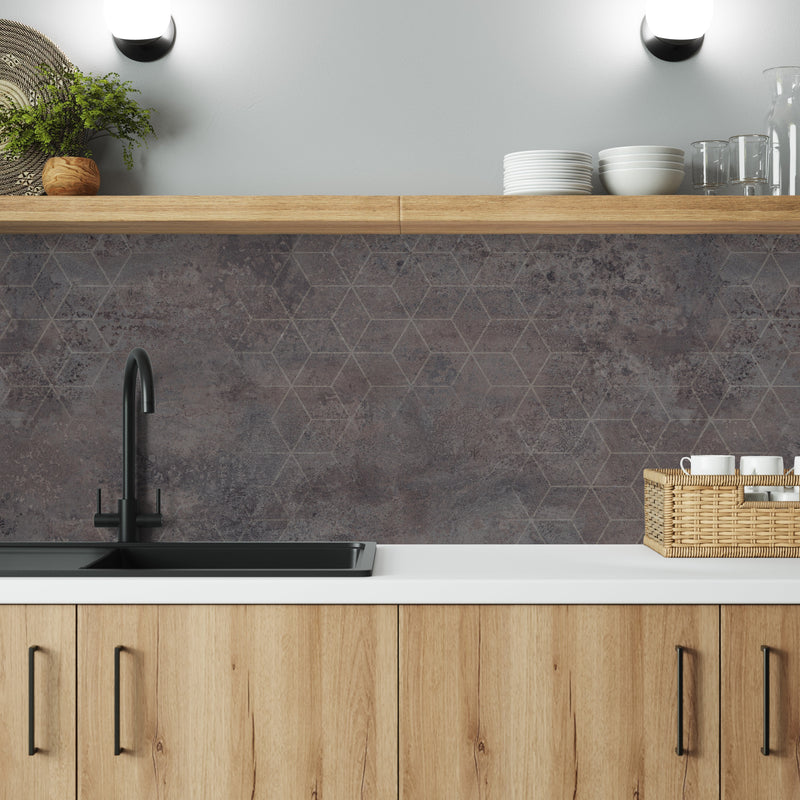 Bushboard Alloy Urban Steel Aluminium Feature Kitchen Splashback