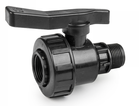 IBC 2” S60X6 Cap with Large Plastic Valve and MDPE Tee 20mm - Hardware > Plumbing > Plumbing Fittings & Supports > Pipe Caps & Plugs