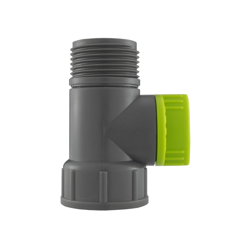 IBC 2” S60X6 Cap with BSP Threaded Valve and Hose Connector Lime - Home & Garden > Lawn & Garden
