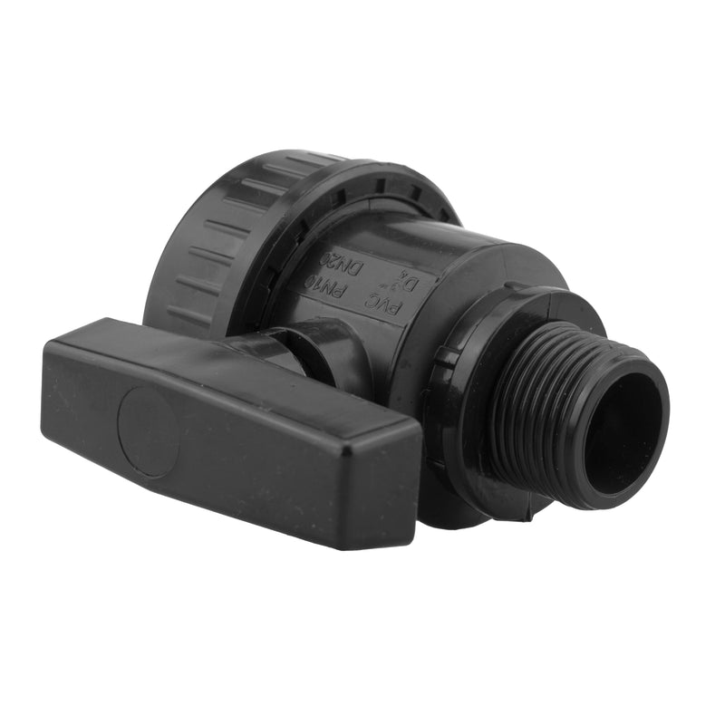 Wall Flange Kit 25mm MDPE + Large Plastic Valve 3/4" BSP - Home & Garden > Lawn & Garden Tech Hose & Fittings