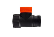 Tap Adapter with Valve 3/4" BSPM-F Black/Orange - Home & Garden > Lawn & Garden Garden watering