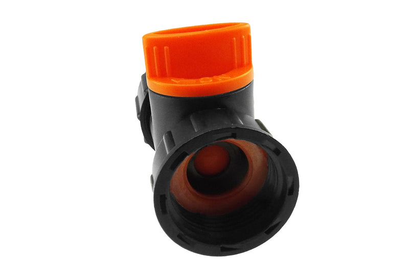 Tap Adapter with Valve 3/4" BSPM-F Black/Orange - Home & Garden > Lawn & Garden Garden watering