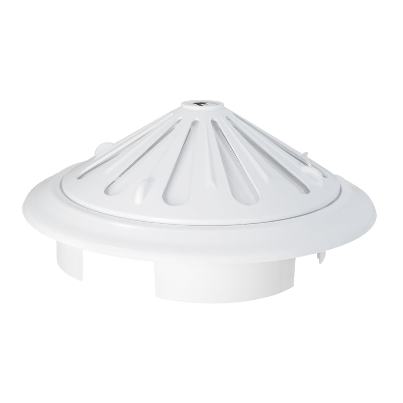 Adjustable Louvre Vent Round 80mm-160mm White - Hardware > Heating, Ventilation & Air Conditioning
