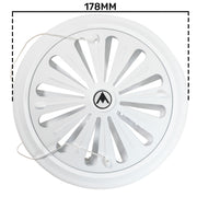 Adjustable Louvre Vent Round 80mm-160mm White - Hardware > Heating, Ventilation & Air Conditioning