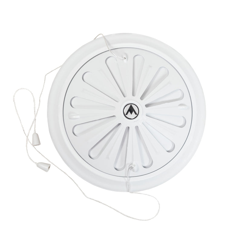 Adjustable Louvre Vent Round 80mm-160mm White - Hardware > Heating, Ventilation & Air Conditioning