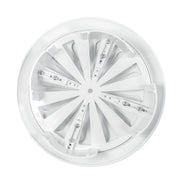 Adjustable Louvre Vent Round 80mm-160mm White - Hardware > Heating, Ventilation & Air Conditioning