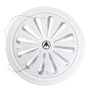 Adjustable Louvre Vent Round 80mm-160mm White - Hardware > Heating, Ventilation & Air Conditioning